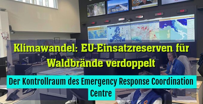 Der Kontrollraum des Emergency Response Coordination Centre