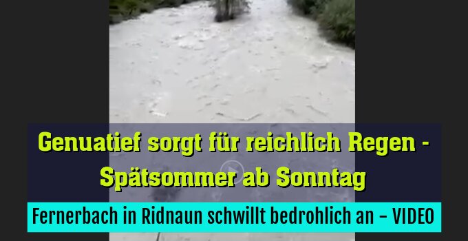 Fernerbach in Ridnaun schwillt bedrohlich an - VIDEO