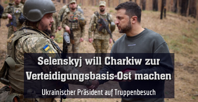 Ukrainischer Präsident auf Truppenbesuch