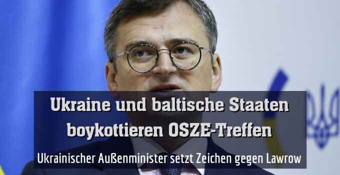 Ukrainischer Außenminister setzt Zeichen gegen Lawrow