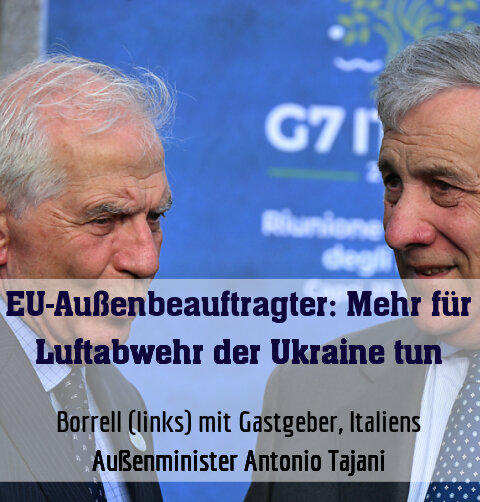Borrell (links) mit Gastgeber, Italiens Außenminister Antonio Tajani