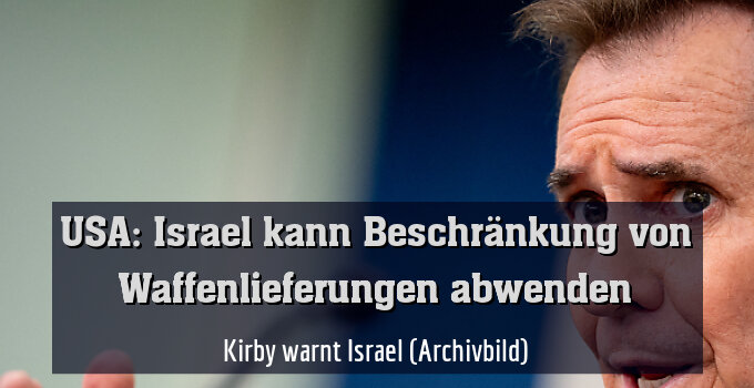 Kirby warnt Israel (Archivbild)