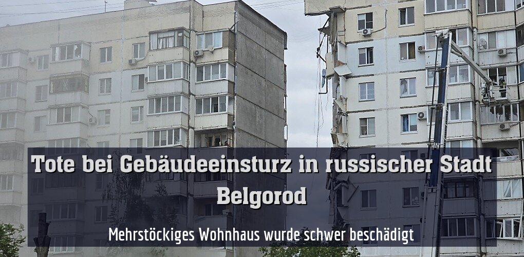 Mehrstöckiges Wohnhaus in Belgorod wurde schwer beschädigt