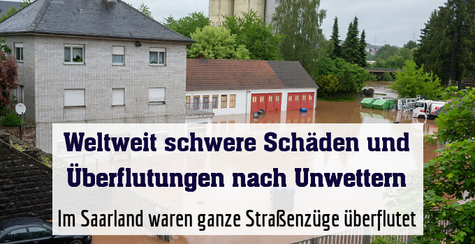 Im Saarland waren ganze Straßenzüge überflutet