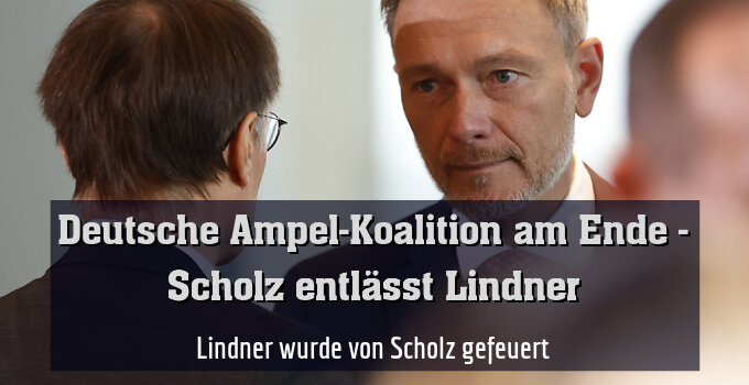 Lindner wurde von Scholz gefeuert