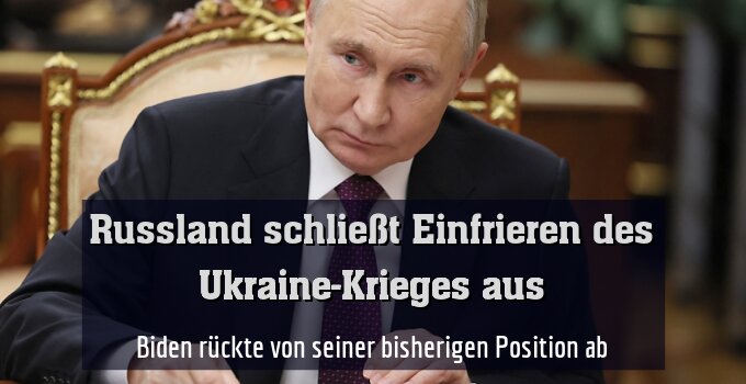 Präsident Putin beharrt weiter auf Kriegsziele