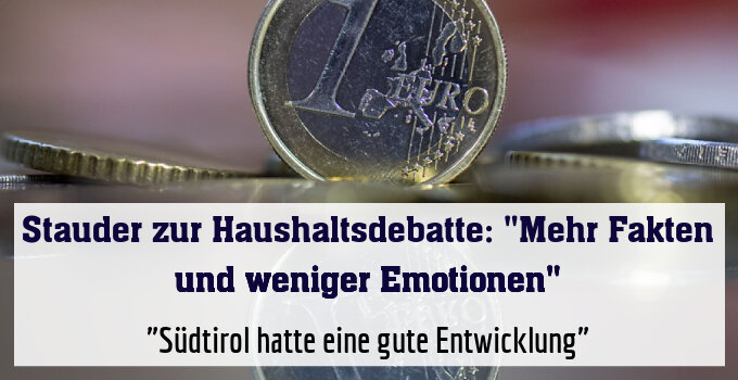 "Südtirol hatte eine gute Entwicklung"