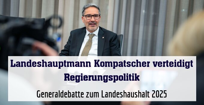 Generaldebatte zum Landeshaushalt 2025