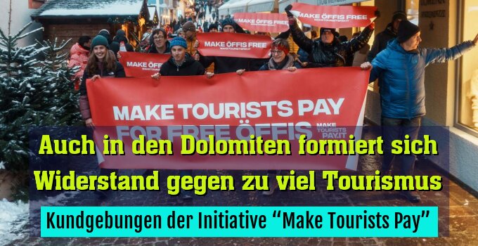 Kundgebungen der Initiative “Make Tourists Pay”