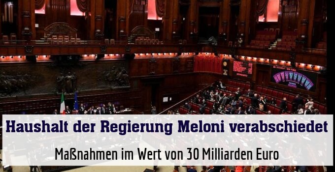 Maßnahmen im Wert von 30 Milliarden Euro