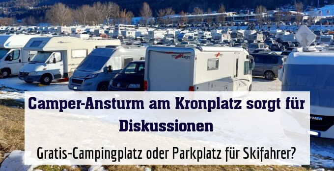 Gratis-Campingplatz oder Parkplatz für Skifahrer?