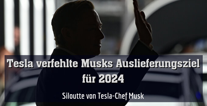 Siloutte von Tesla-Chef Musk (Archivbild)