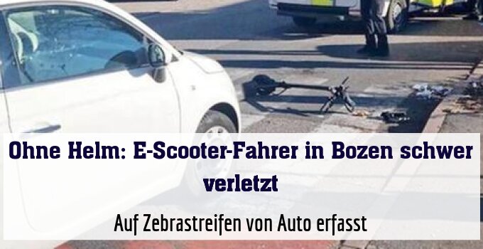 Auf Zebrastreifen von Auto erfasst