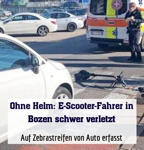 Auf Zebrastreifen von Auto erfasst