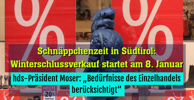 hds-Präsident Philipp Moser: „Bedürfnisse des Einzelhandels berücksichtigt!“