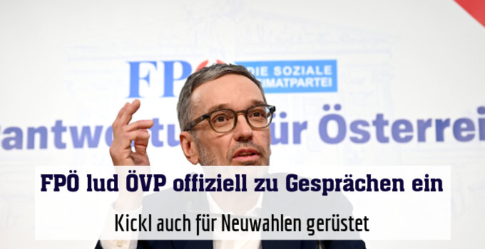 Kickl auch für Neuwahlen gerüstet