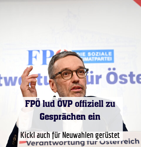 Kickl auch für Neuwahlen gerüstet