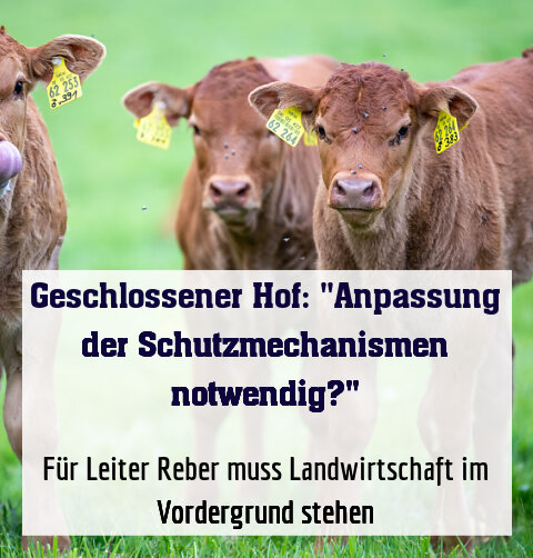 Für Leiter Reber muss Landwirtschaft im Vordergrund stehen