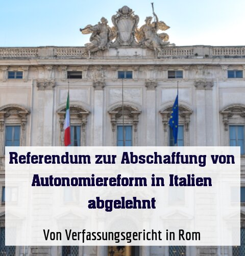 Von Verfassungsgericht in Rom