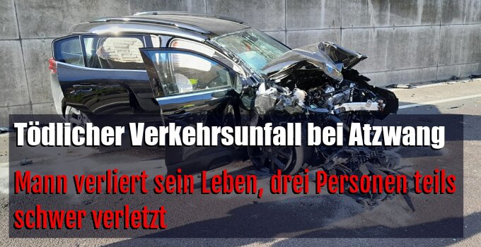 Mann verliert sein Leben, drei Personen teils schwer verletzt