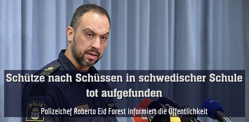 Polizeichef Roberto Eid Forest informiert die Öffentlichkeit