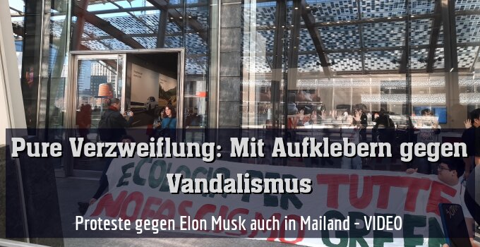 Proteste gegen Elon Musk auch in Mailand - VIDEO