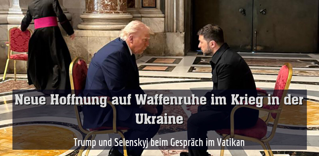 Trump und Selenskyj beim Gespräch im Vatikan