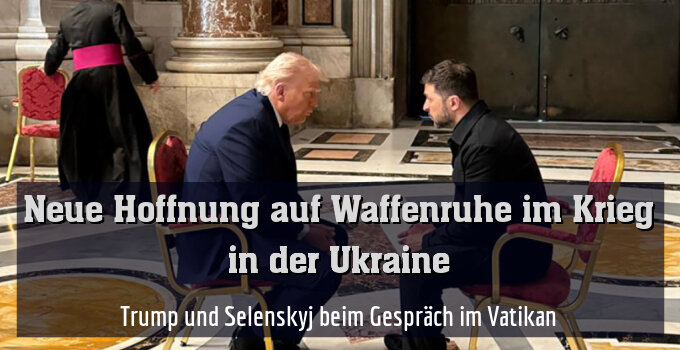Trump und Selenskyj beim Gespräch im Vatikan