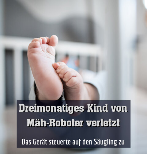 Das Gerät steuerte auf den Säugling zu