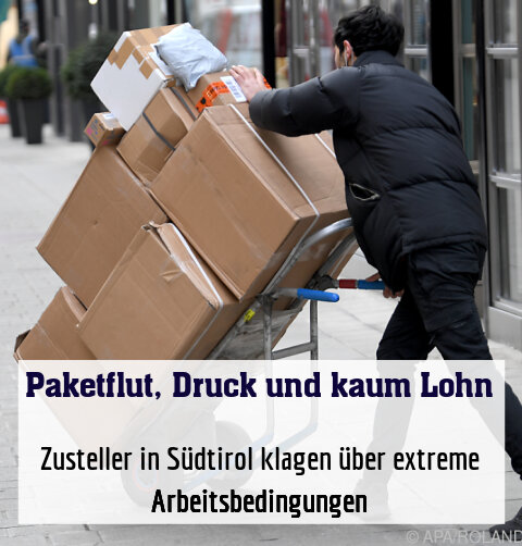 Zusteller in Südtirol klagen über extreme Arbeitsbedingungen