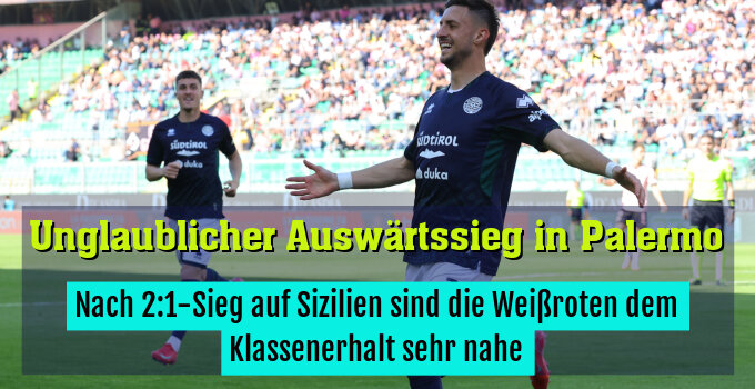 Nach 2:1-Sieg auf Sizilien sind die Weißroten dem Klassenerhalt sehr nahe