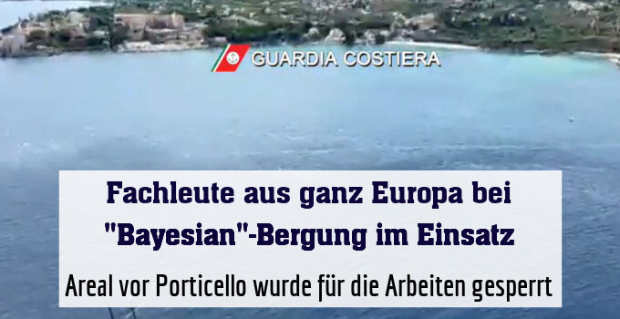 Areal vor Porticello wurde für die Arbeiten gesperrt
