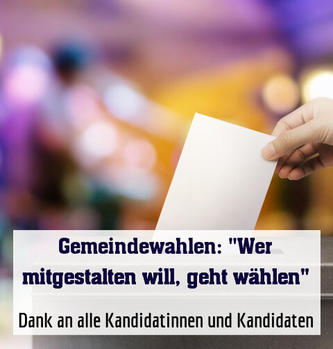 Dank an alle Kandidatinnen und Kandidaten