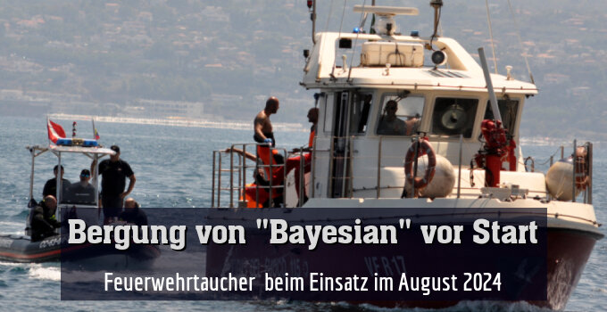 Feuerwehrtaucher  beim Einsatz im August 2024