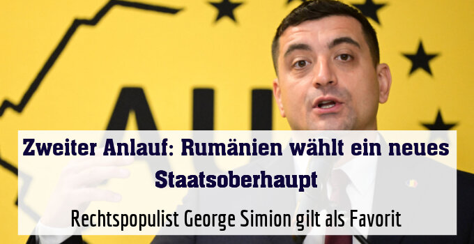 Rechtspopulist George Simion gilt als Favorit