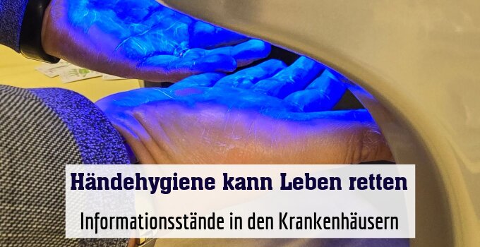 Informationsstände in den Krankenhäusern