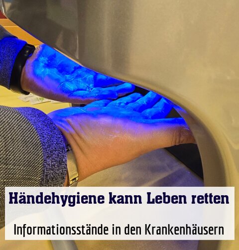 Informationsstände in den Krankenhäusern