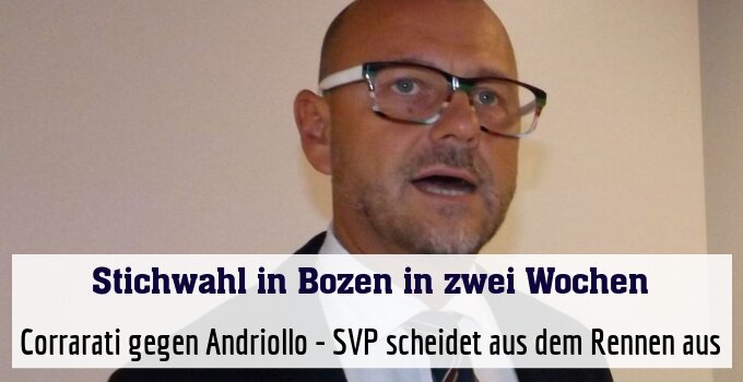Corrarati gegen Andriollo - SVP scheidet aus dem Rennen aus