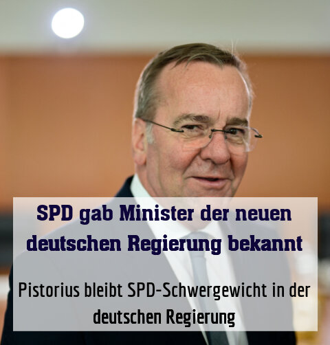 Pistorius bleibt SPD-Schwergewicht in der deutschen Regierung
