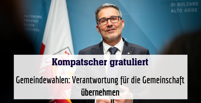 Gemeindewahlen: Verantwortung für die Gemeinschaft übernehmen