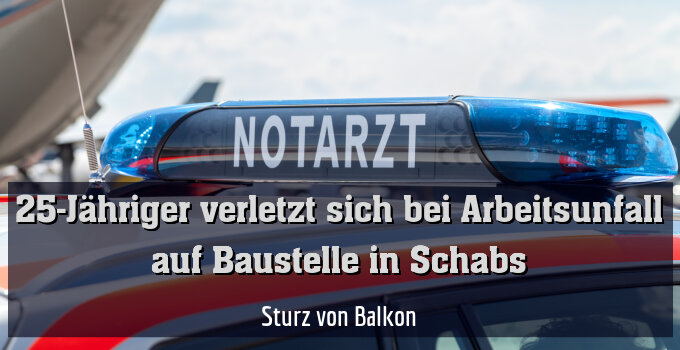 Sturz von Balkon