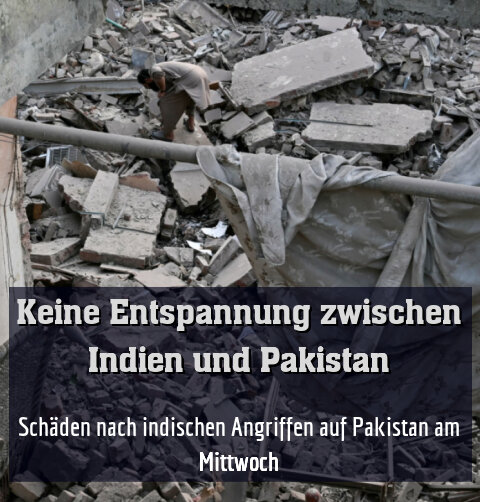 Schäden nach indischen Angriffen auf Pakistan am Mittwoch