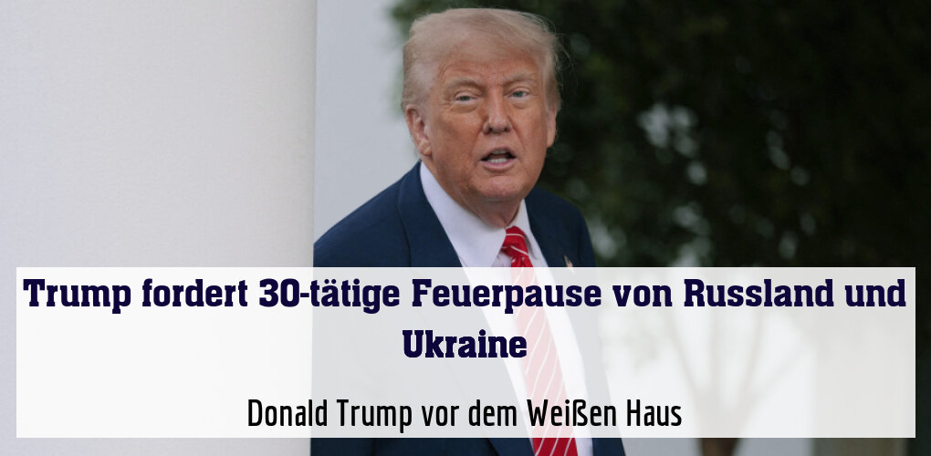 Donald Trump vor dem Weißen Haus