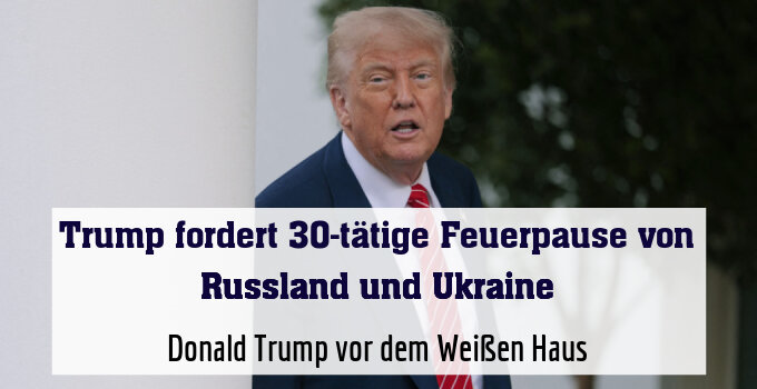 Donald Trump vor dem Weißen Haus