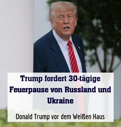 Donald Trump vor dem Weißen Haus