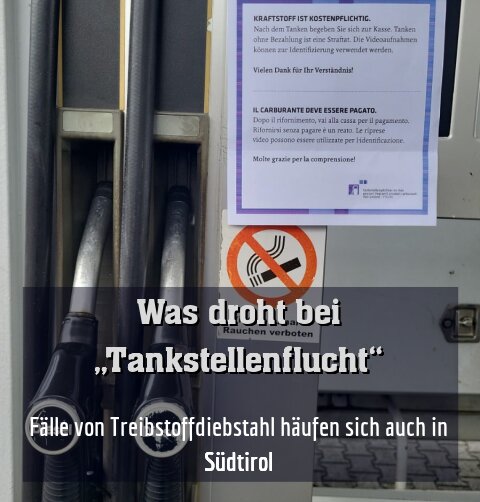 Fälle von Treibstoffdiebstahl häufen sich auch in Südtirol