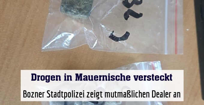 Bozner Stadtpolizei zeigt mutmaßlichen Dealer an