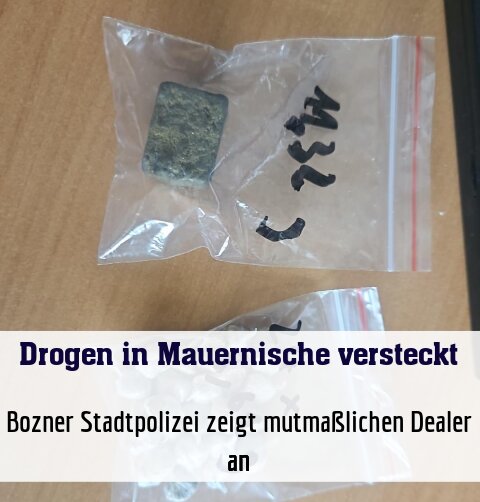 Bozner Stadtpolizei zeigt mutmaßlichen Dealer an