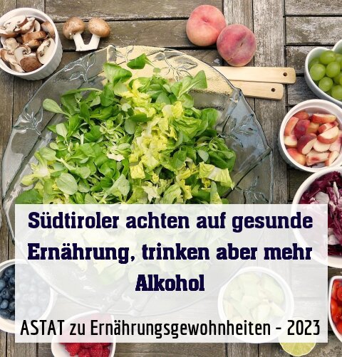 ASTAT zu Ernährungsgewohnheiten - 2023