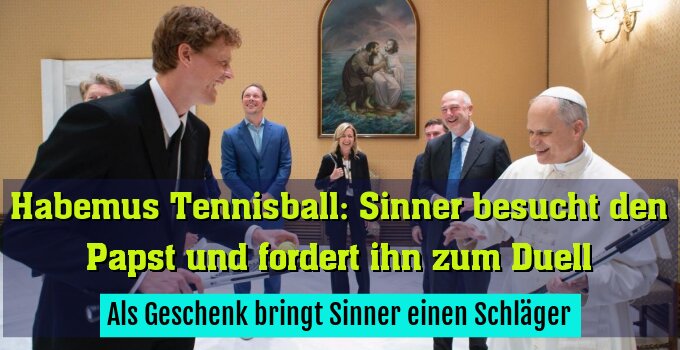 Als Geschenk bringt Sinner einen Schläger - VIDEO